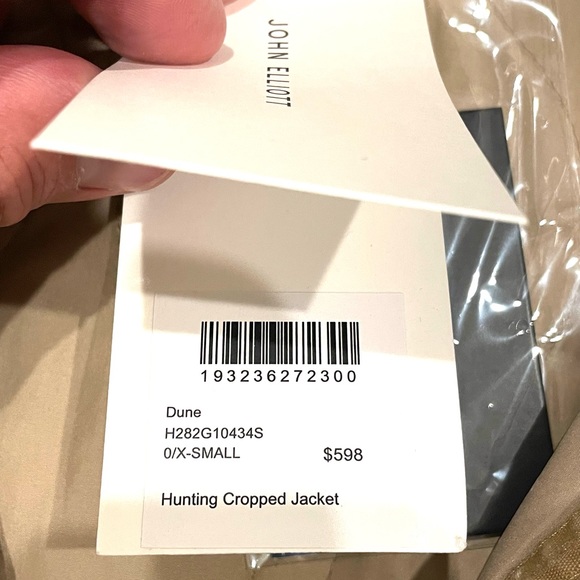 JOHN ELLIOTT Men’s Hunting Cropped Jacket Dune S Small NEW - Picture 7 of 15